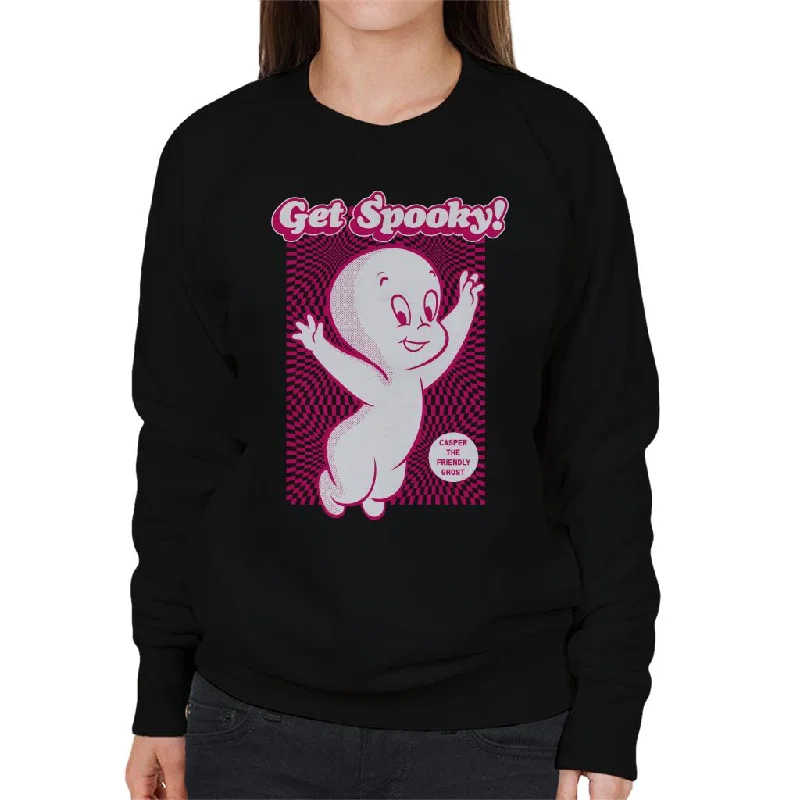 Quick Sale streetwear gym sweatshirtCasper The Friendly Ghost Get Spooky Women's Sweatshirt Quick Sale streetwear gym sweatshirtCasper The Friendly Ghost Get Spooky Women's Sweatshirt