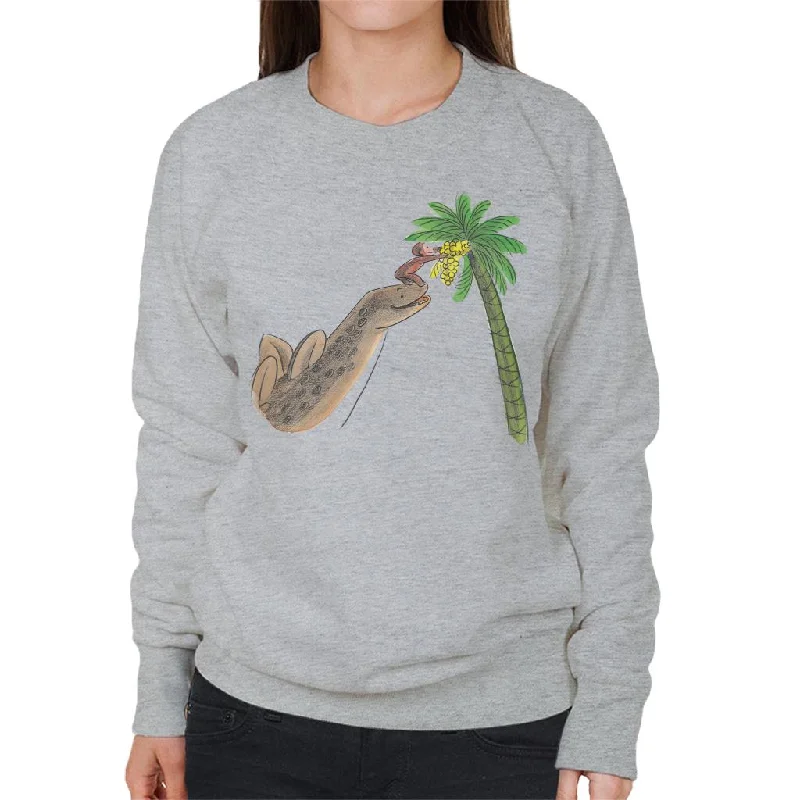 premium gym hoodieCurious George Dinosaur Palm Tree Women's Sweatshirt