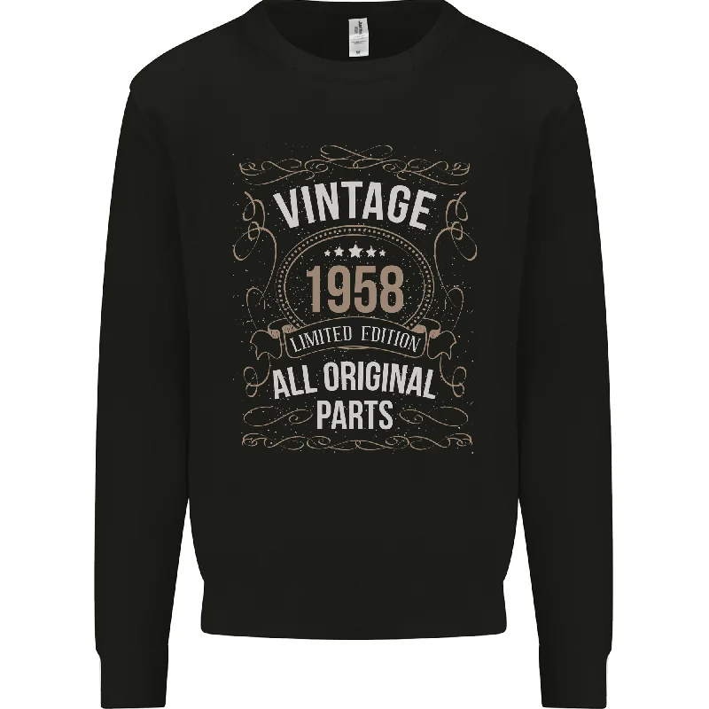 Special Savings cozy gym sweatshirt66th Birthday Limited Edition 1958 Mens Sweatshirt Jumper Special Savings cozy gym sweatshirt66th Birthday Limited Edition 1958 Mens Sweatshirt Jumper