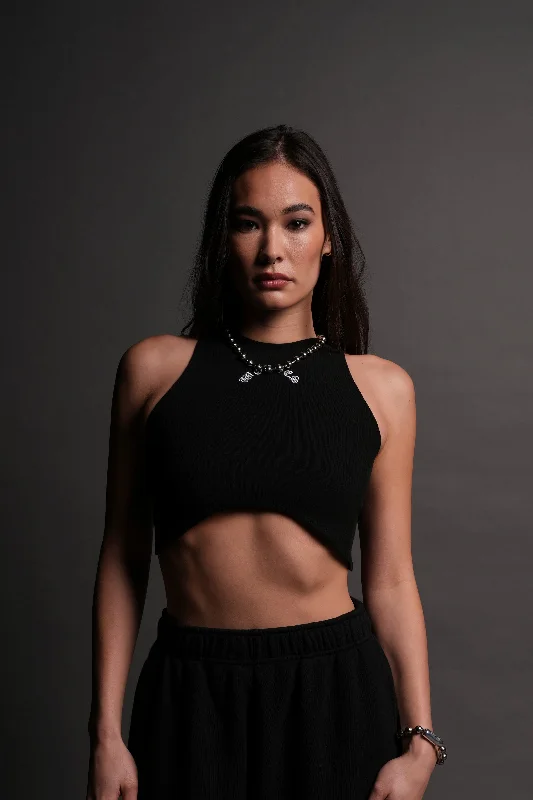 Deal Dash Chopper Rib Curve Tank in Black