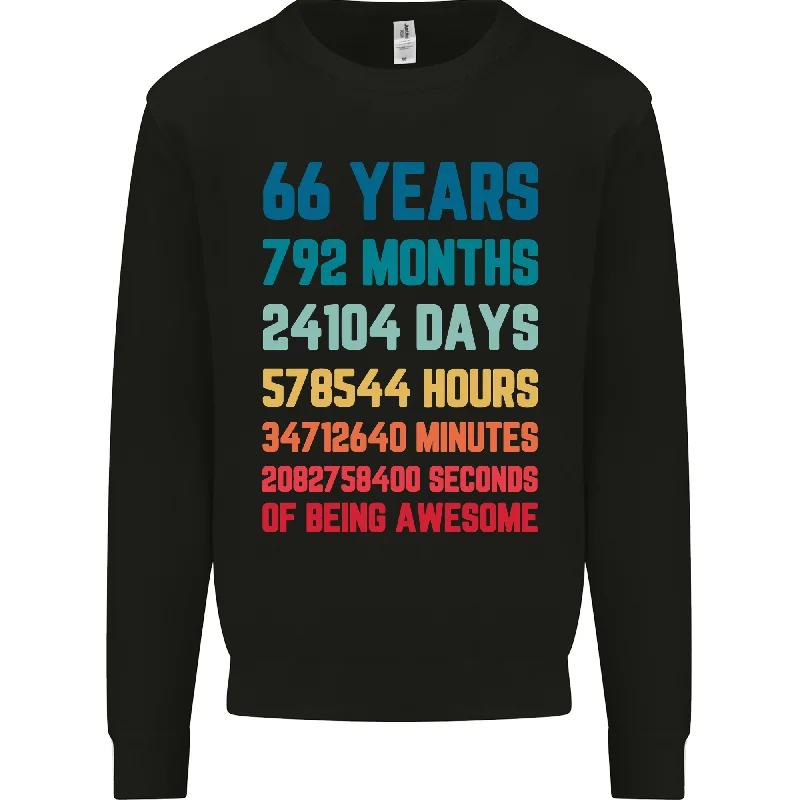 Clearance Event comfy workout sweatshirt66th Birthday 66 Year Old Men's Sweatshirt - Stylish Jumper Gift for Him Clearance Event comfy workout sweatshirt66th Birthday 66 Year Old Men's Sweatshirt - Stylish Jumper Gift for Him