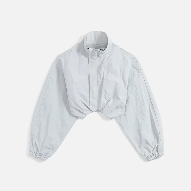 Can't Be Beat Alexander Wang Bolero Track Jacket - Light Grey / White