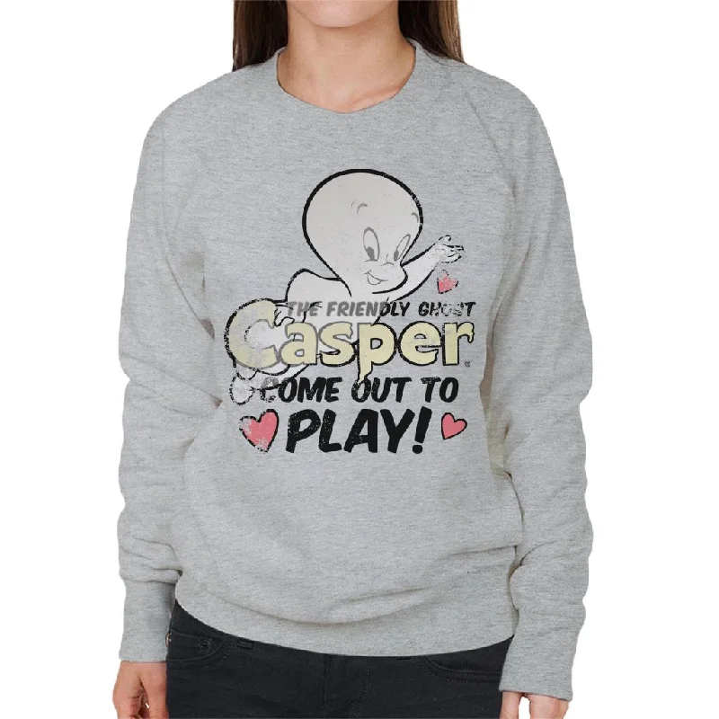 Bargain Blast lightweight workout sweatshirtCasper The Friendly Ghost Come Out And Play Women's Sweatshirt Bargain Blast lightweight workout sweatshirtCasper The Friendly Ghost Come Out And Play Women's Sweatshirt