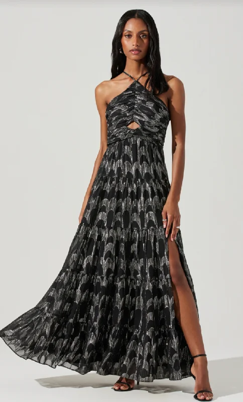 sophisticated dressHalter Maxi Dress with Slit by Astr the Label