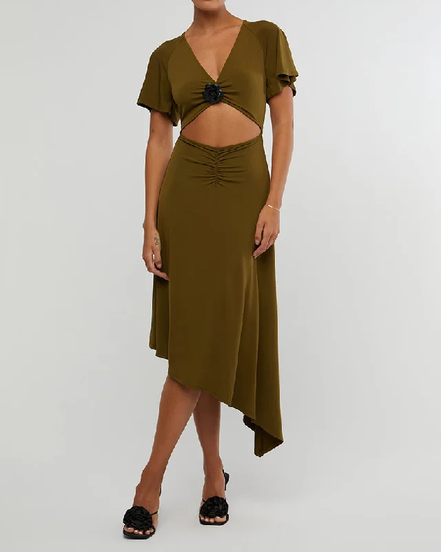 elegant dressCut Out Asymmetrical Dress