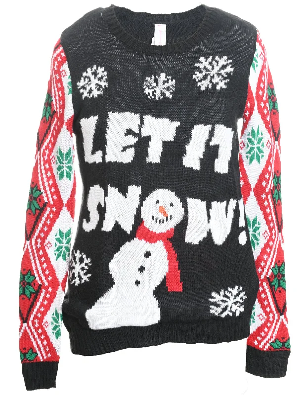 Exclusive Savings Snowman Christmas Jumper - M