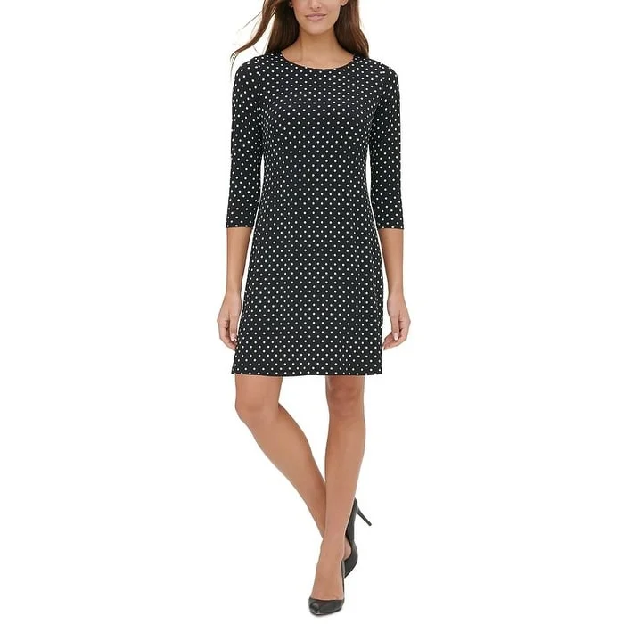 Today’s Deal Tommy Hilfiger Women's Polka Dot Sheath Dress -Black Size 2