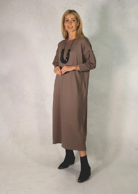 casual slip dressOversized Dress - Mocha