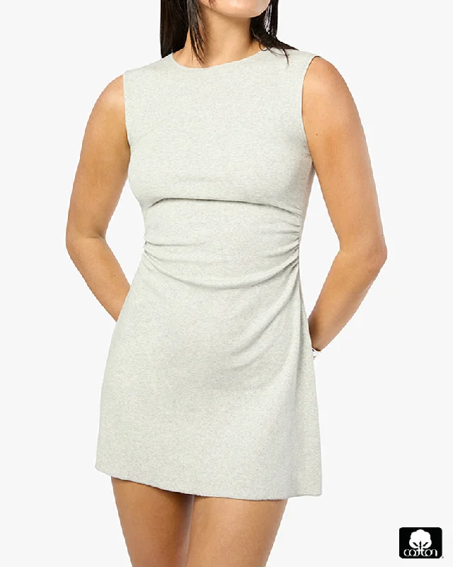 comfy dressRuched Muscle Tank Mini Dress