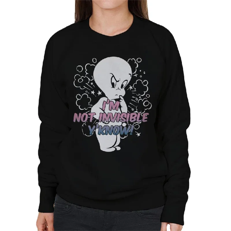 Midnight Sale athletic style hoodieCasper The Friendly Ghost Cross I'm Not Invisible Y'Know Women's Sweatshirt Midnight Sale athletic style hoodieCasper The Friendly Ghost Cross I'm Not Invisible Y'Know Women's Sweatshirt