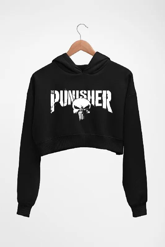 cozy pullover hoodiePunisher Crop HOODIE FOR WOMEN