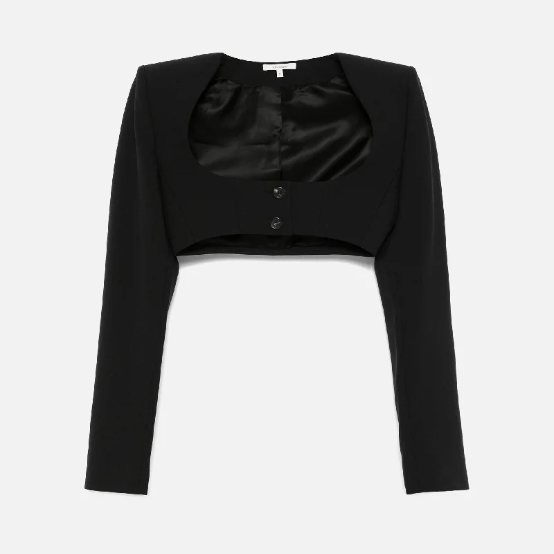 Year-End Sale Nensi Dojaka Cropped Jacket - Black