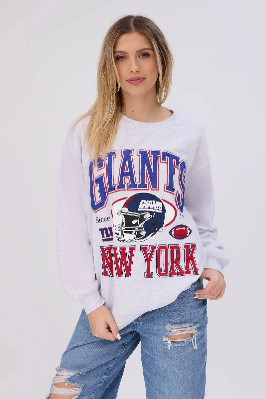 oversized pullover hoodieNew York Giants Graphic Crew Neck Sweatshirt