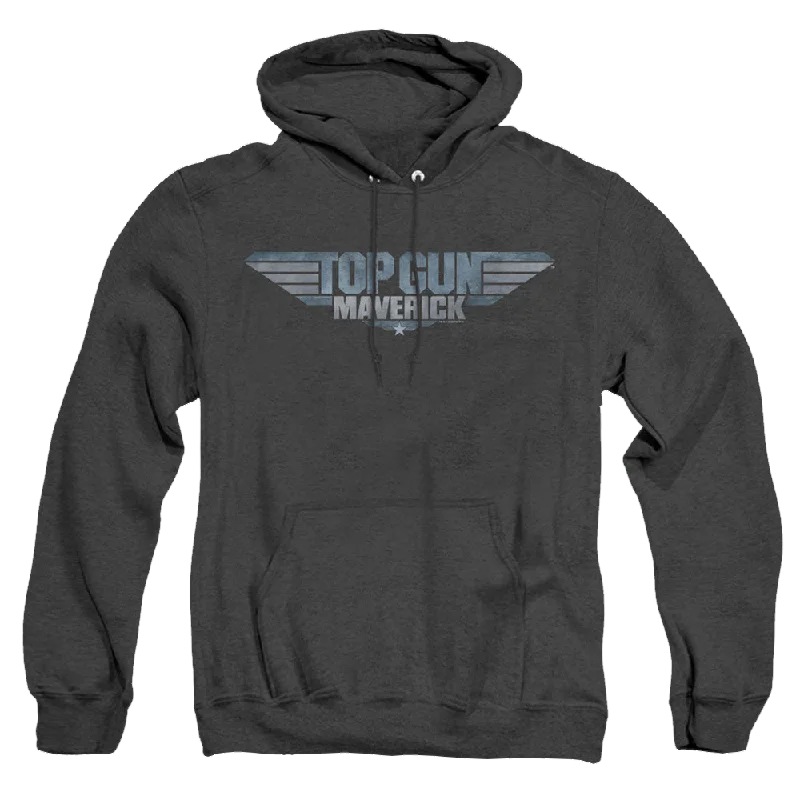 Discount Days slim fit hoodieTop Gun Maverick Maverick Logo - Heather Pullover Hoodie Discount Days slim fit hoodieTop Gun Maverick Maverick Logo - Heather Pullover Hoodie