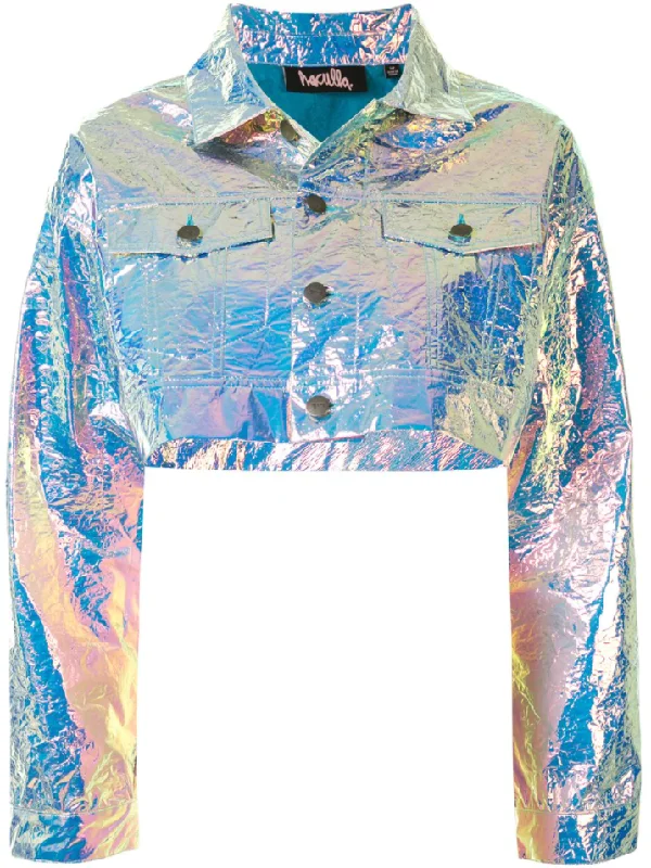 Year-End Sale METAL CROP  JACKET PURPLE