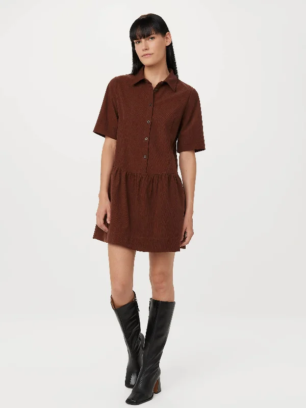 A-line dressThe Corduroy Shirt Dress in Pinot Noir