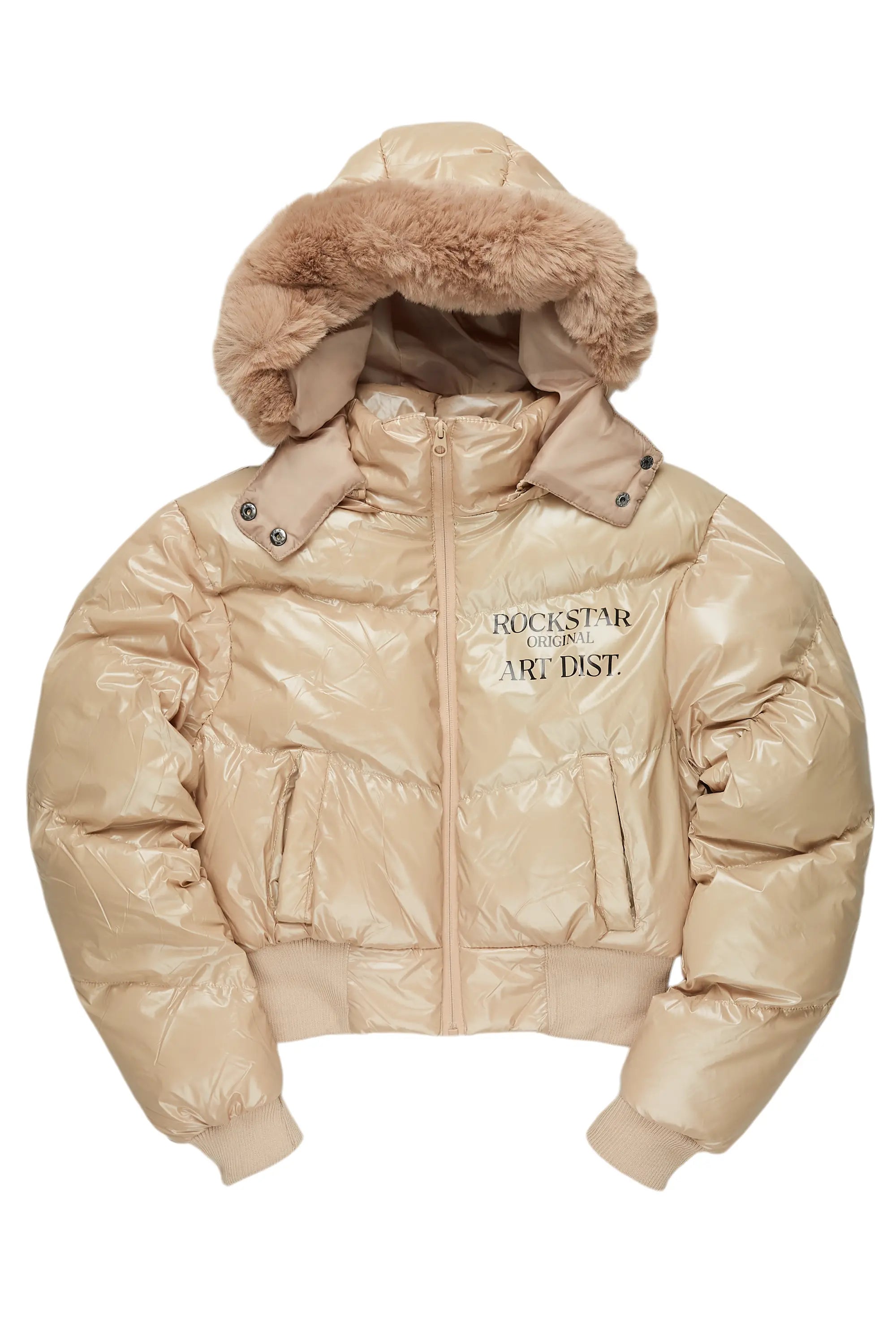 Act Now Destina Tan Puffer Jacket
