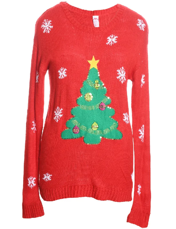 Red Christmas Jumper - L