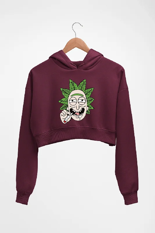 trendy zip-up hoodieRick and Morty Crop HOODIE FOR WOMEN