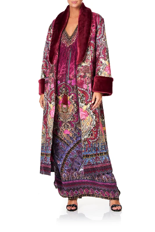 Deal Zone COAT WITH FUR TRIM AND BELT DAUGHTER'S DESTINY